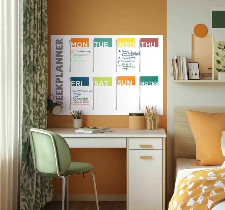 Tjedni plan en napiši na naljepnici - TenStickers