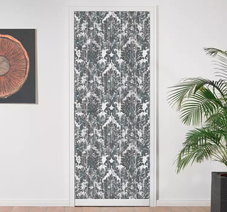 Naljepnica za vrata elegantna cvjetna kompozicija - TenStickers