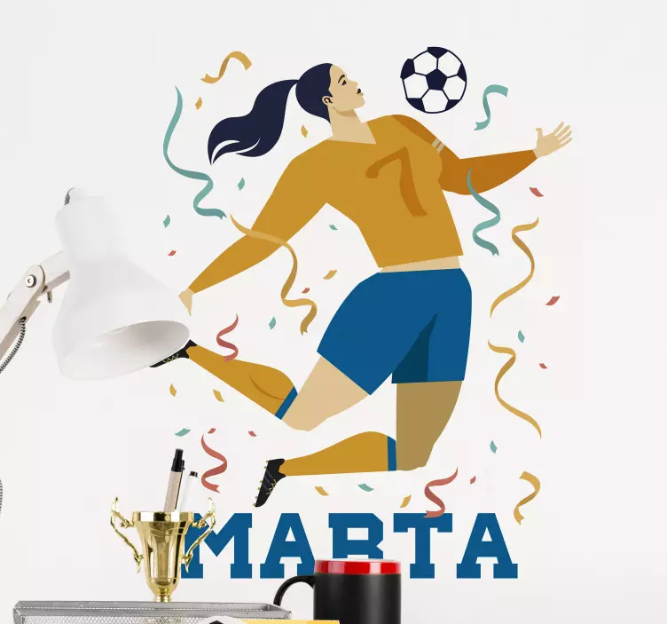 ženski svjetski kup s nogometnim naljepnicama s imenom - TenStickers