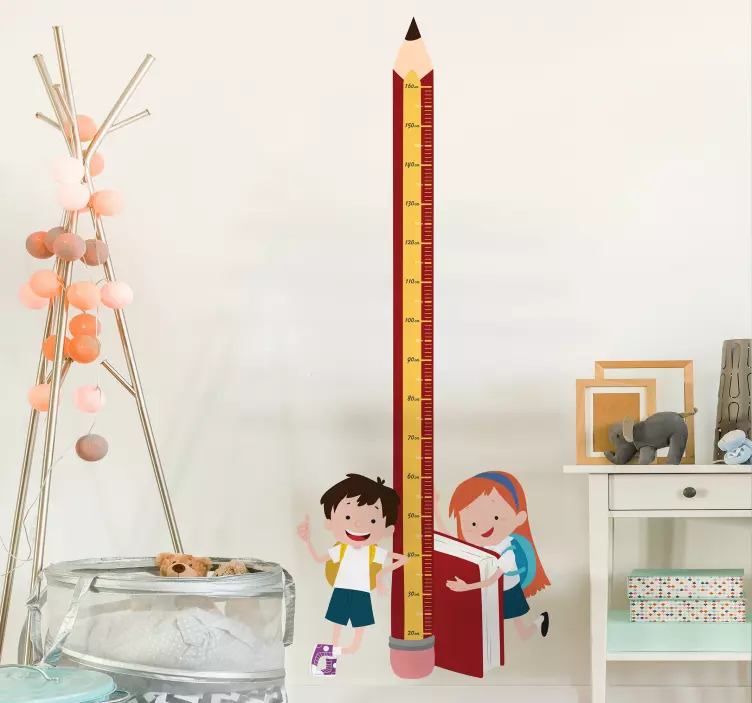 školski metar ukrasna tablica visine naljepnica - TenStickers