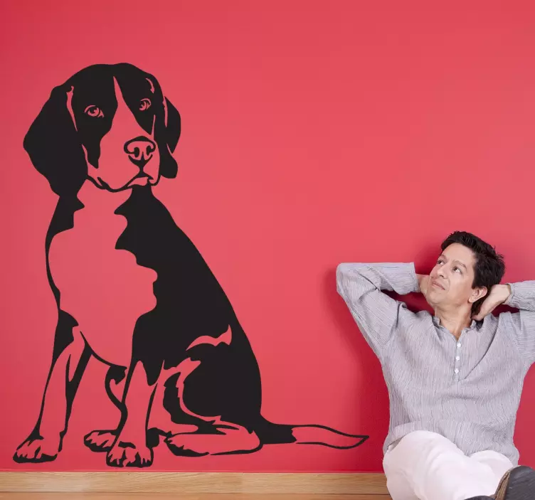 Naljepnica zid pasa beagle - TenStickers