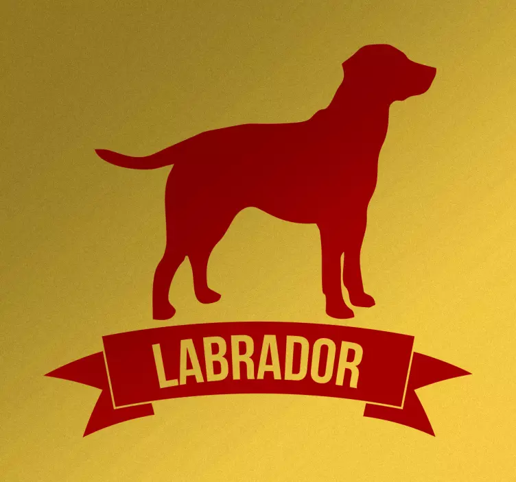 Naljepnica zid pasmine labrador pas - TenStickers