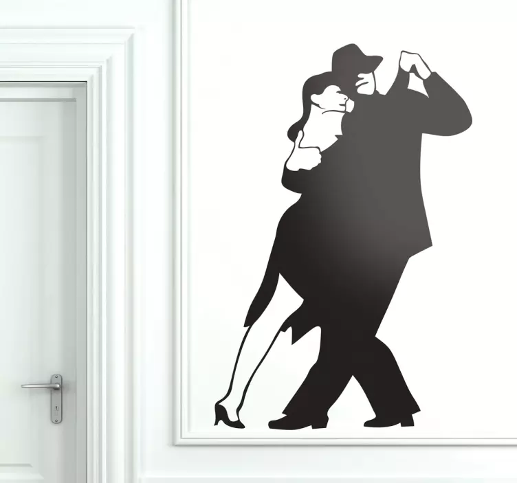 Naljepnica zid plesača tango par - TenStickers