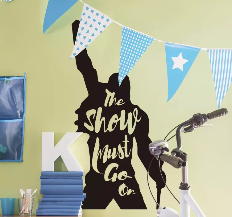 Freddie mercury pola tijela pop music decal - TenStickers