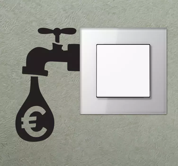 Naljepnica zidne slavine za novac - TenStickers