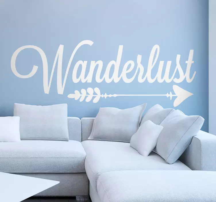 Wanderlust strelica dnevni boravak ukras - TenStickers