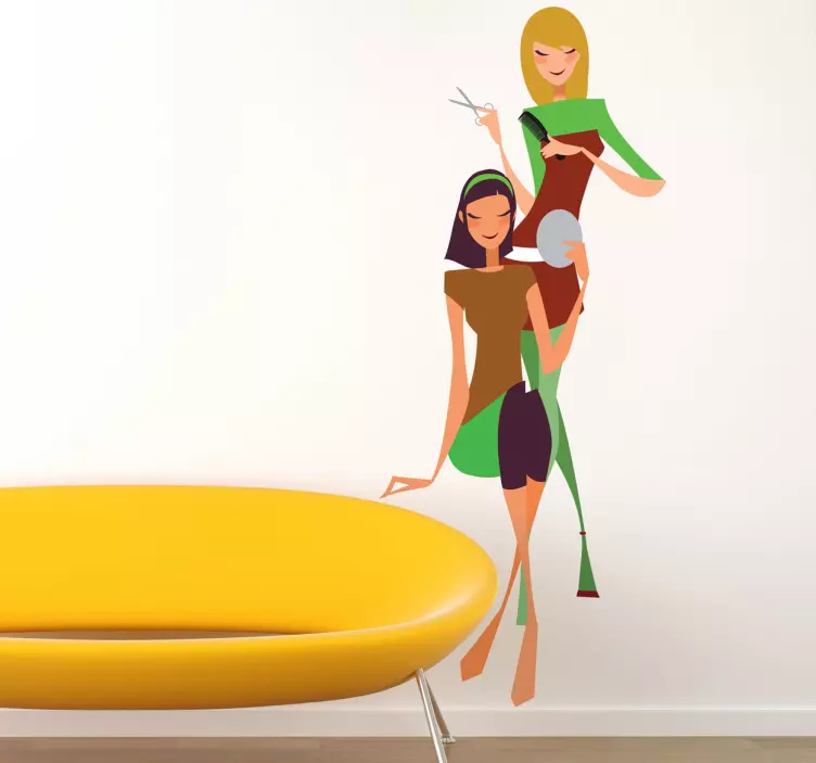 Naljepnica zidnog frizerskog salona - TenStickers