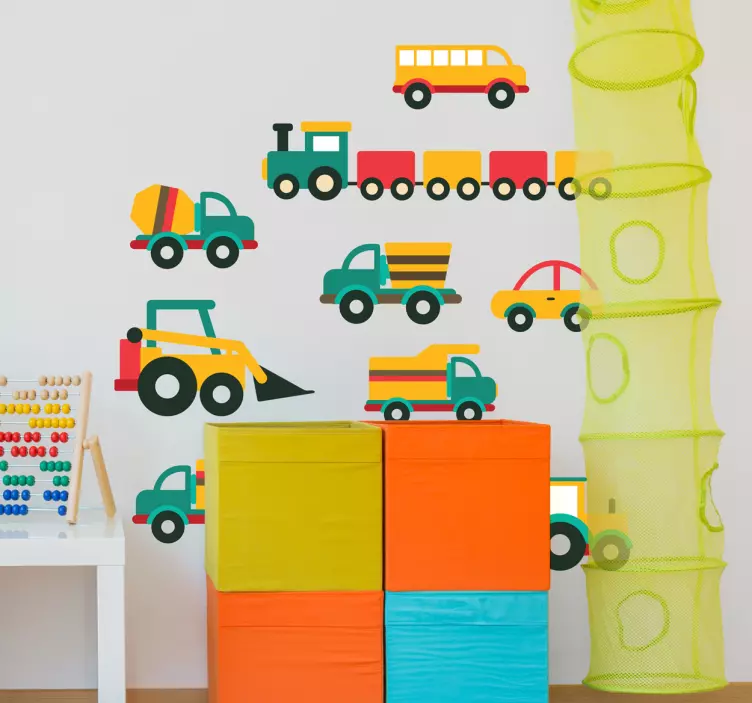 Naljepnica s vinilnim crtanim vozilima - TenStickers