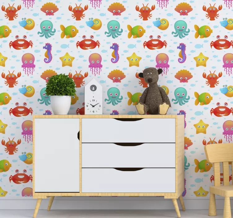 Naljepnica životinjama šarena morska stvorenja - TenStickers