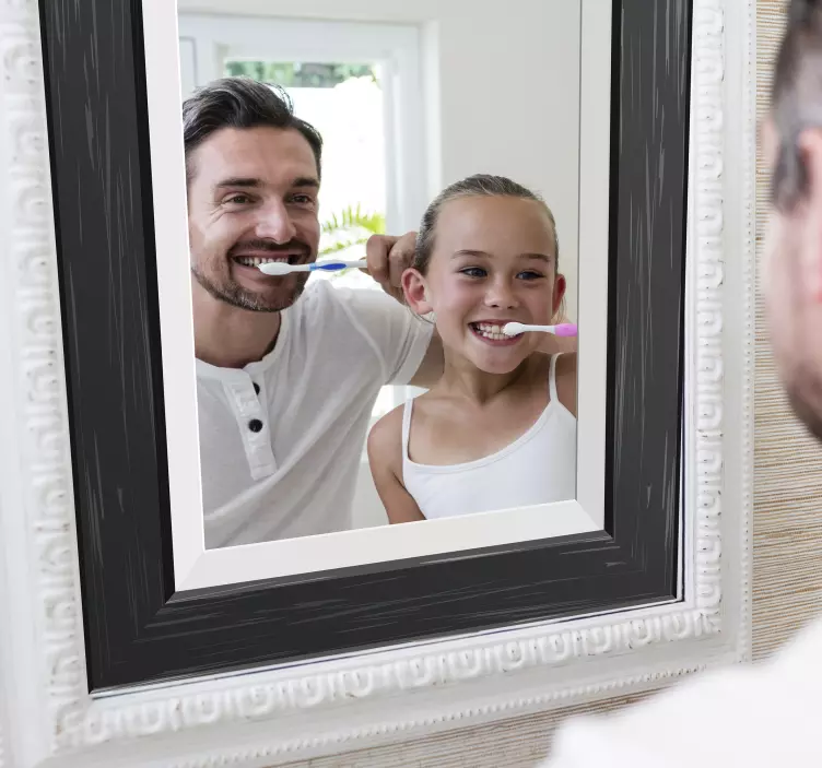 Naljepnica zrcala s crnim okvirom - TenStickers