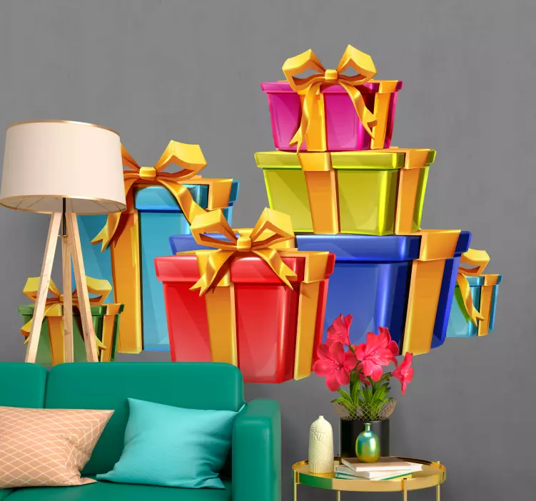 Naljepnice festivali šarene poklon kutije - TenStickers