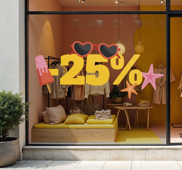 Naljepnice s rasprodaje ljetni popust u boji - TenStickers