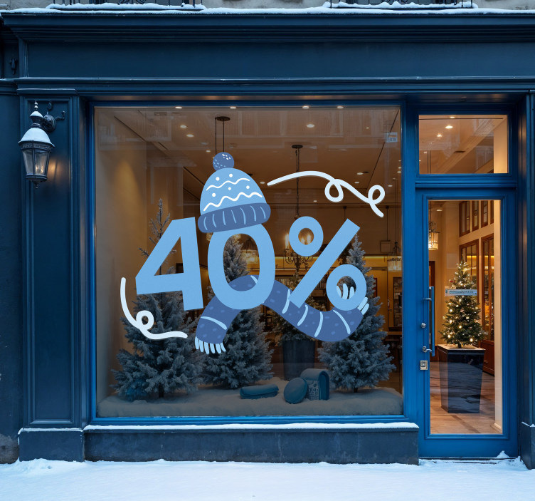 Naljepnice s rasprodaje plavi zimski popust - TenStickers