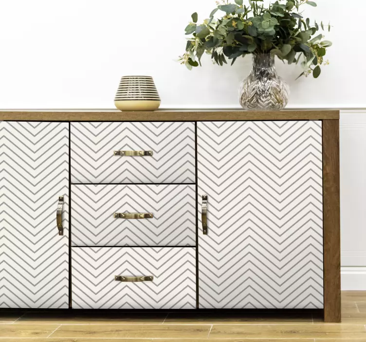 Naljepnica za namještaj sive linije - TenStickers