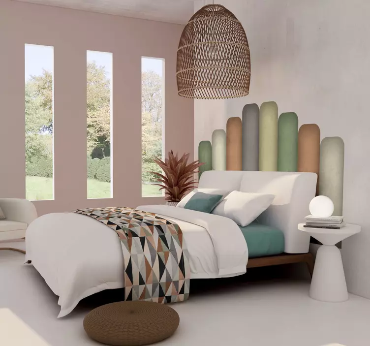 Naljepnice uzglavlje s zaobljenim mekim dizajnom - TenStickers