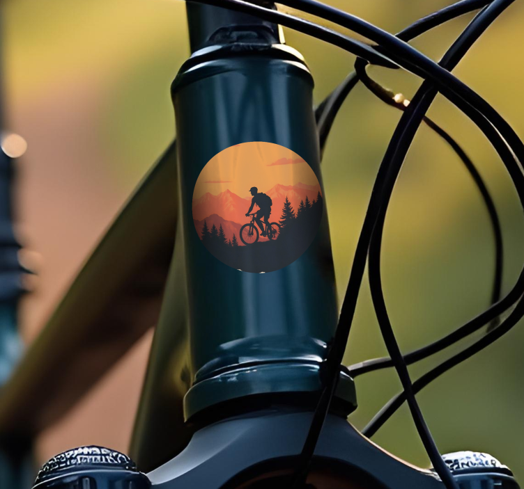 Naljepnice za bicikl narančasti zalazak sunca - TenStickers