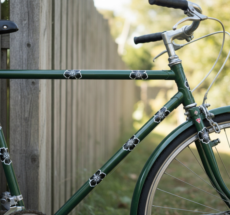 Naljepnice za bicikl pakiranje hibiskus cvjetova - TenStickers