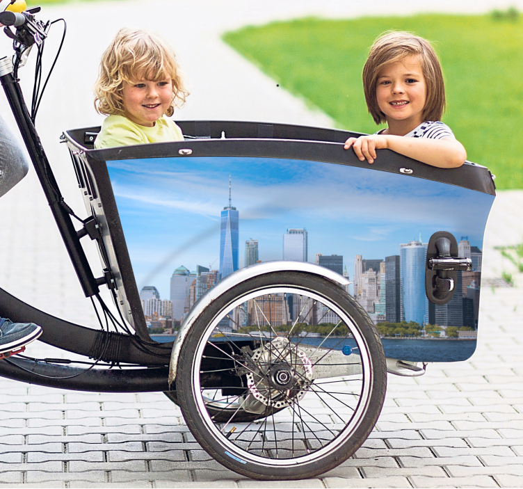 Naljepnice za bicikl pogled na gradsku panoramu - TenStickers