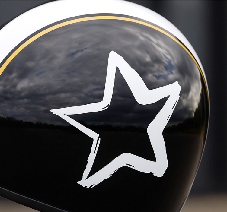 Naljepnice za bicikl ručno oslikana zvijezda - TenStickers