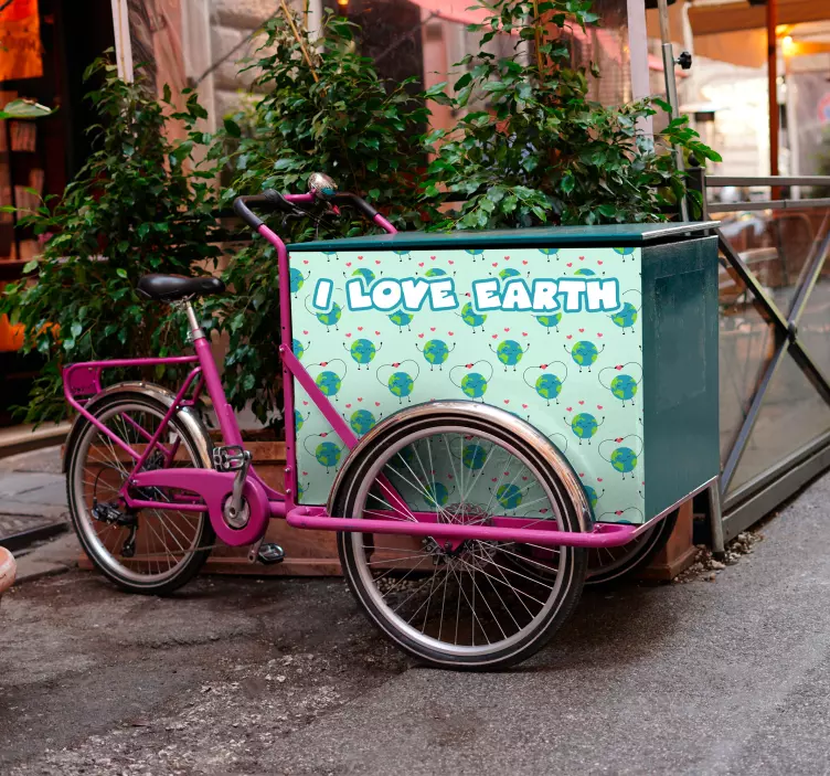 Naljepnice za bicikl volim zemlju - TenStickers