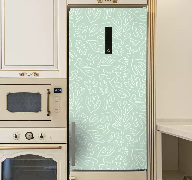 Naljepnice za hladnjak botanički stil aranžmana - TenStickers