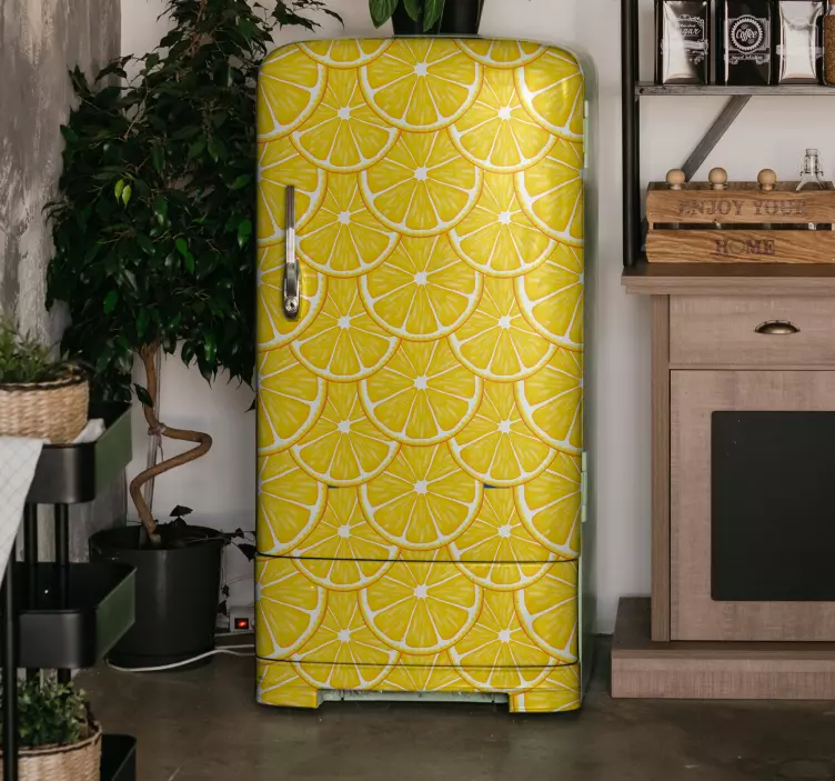 Naljepnice za hladnjak koncept limunskih kriški - TenStickers