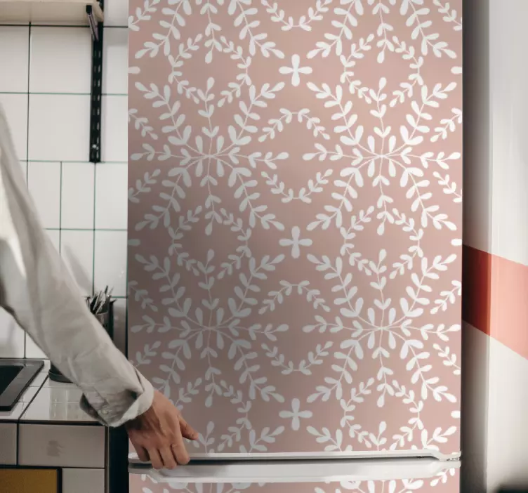 Naljepnice za hladnjak navlaka s cvjetnim motivom - TenStickers