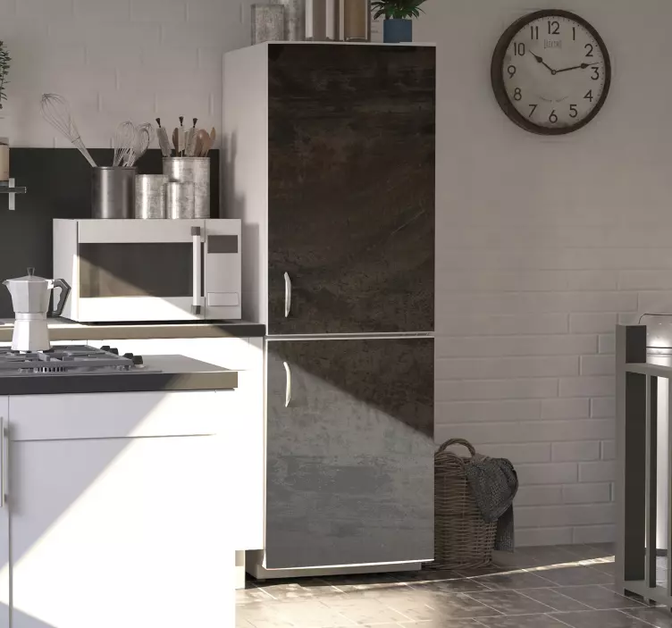 Industrijsko sivo zarđalo željezo naljepnica za hladnjak - TenStickers