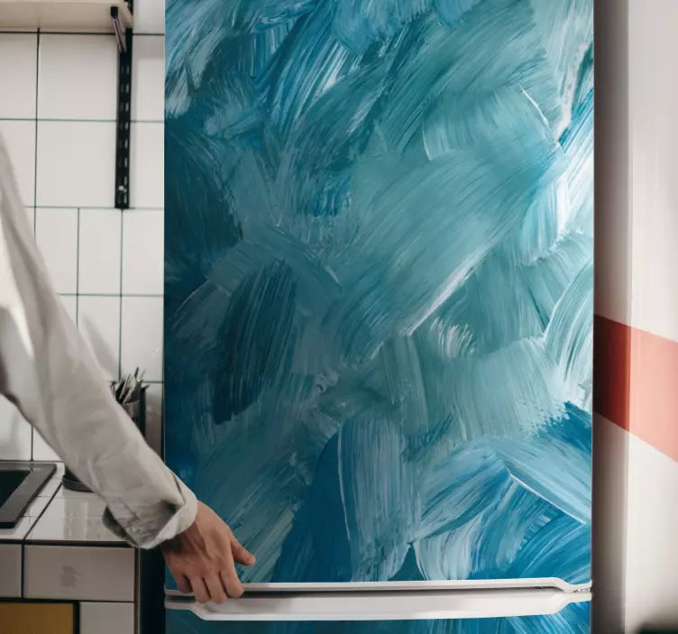 Naljepnice za hladnjak uzorak brušenih boja - TenStickers