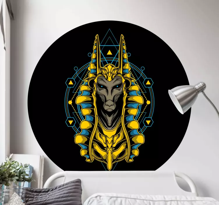 Naljepnice anubis glave ilustracija politika - TenStickers