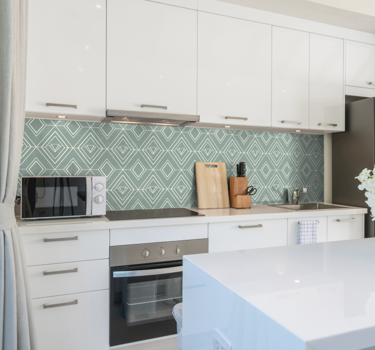 Naljepnice za zid kuhinja umjetnički deko geometrijski uzorak - TenStickers