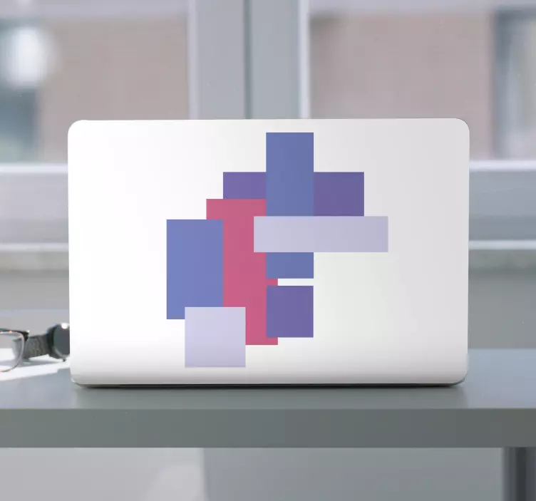 Naljepnice za laptop apstraktna geometrijska kompozicija - TenStickers