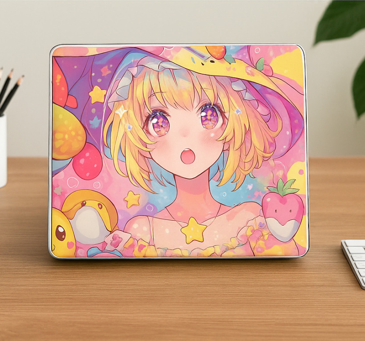 Naljepnice za laptop kawaii pastel anime omot - TenStickers
