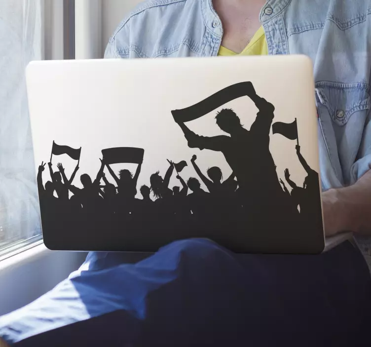 Naljepnice za laptop kolekcija silueta prosvjeda - TenStickers