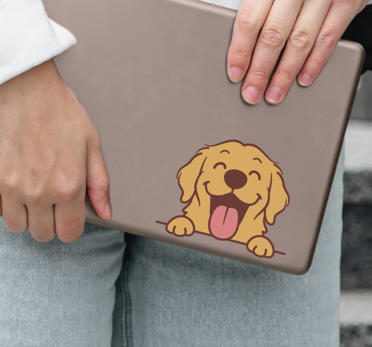 Naljepnice za laptop labrador s isplaženim jezikom - TenStickers