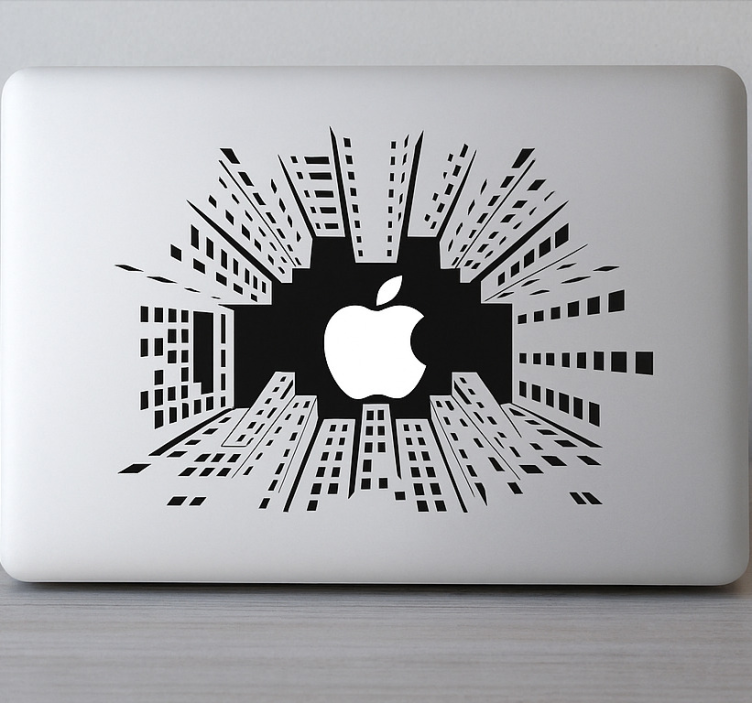 Naljepnice za laptop neboderi za macbook - TenStickers