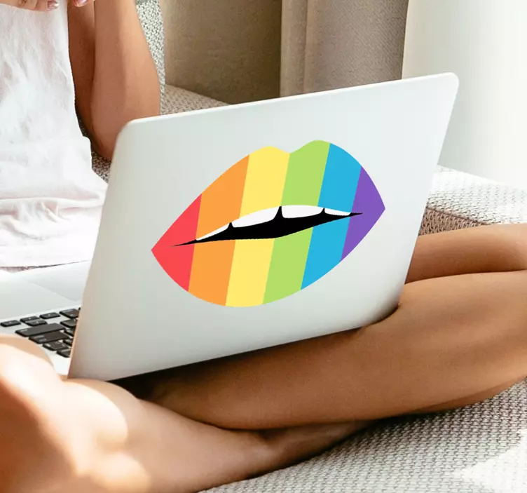 Naljepnice za laptop šarena umjetnost usana - TenStickers