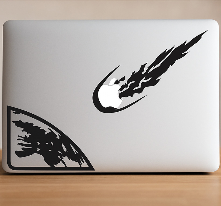 Naljepnice za laptop udar meteora na macbooku - TenStickers