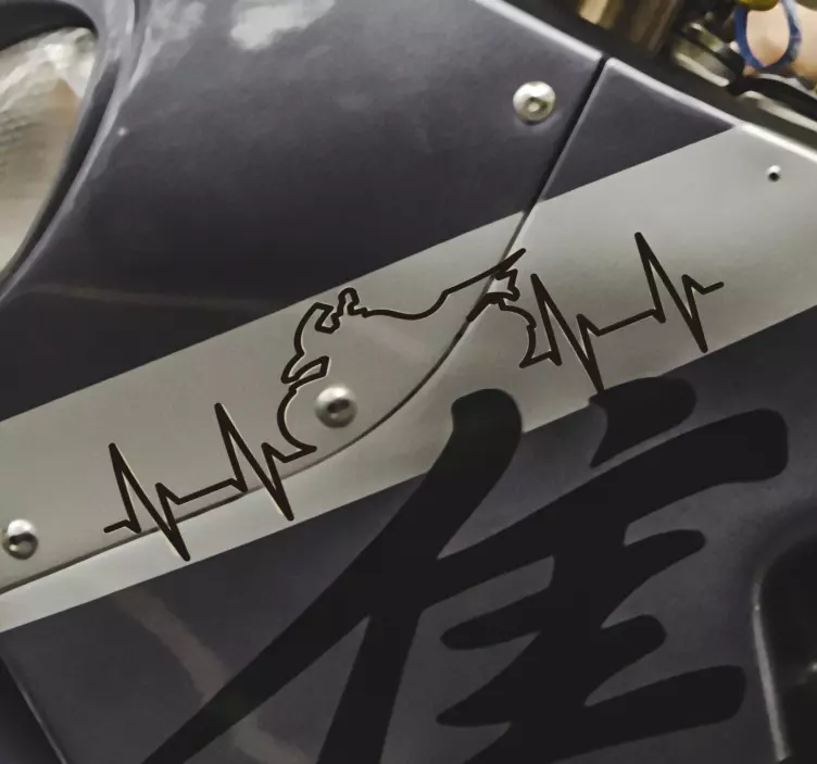 Naljepnica za motocikl trag srca - TenStickers