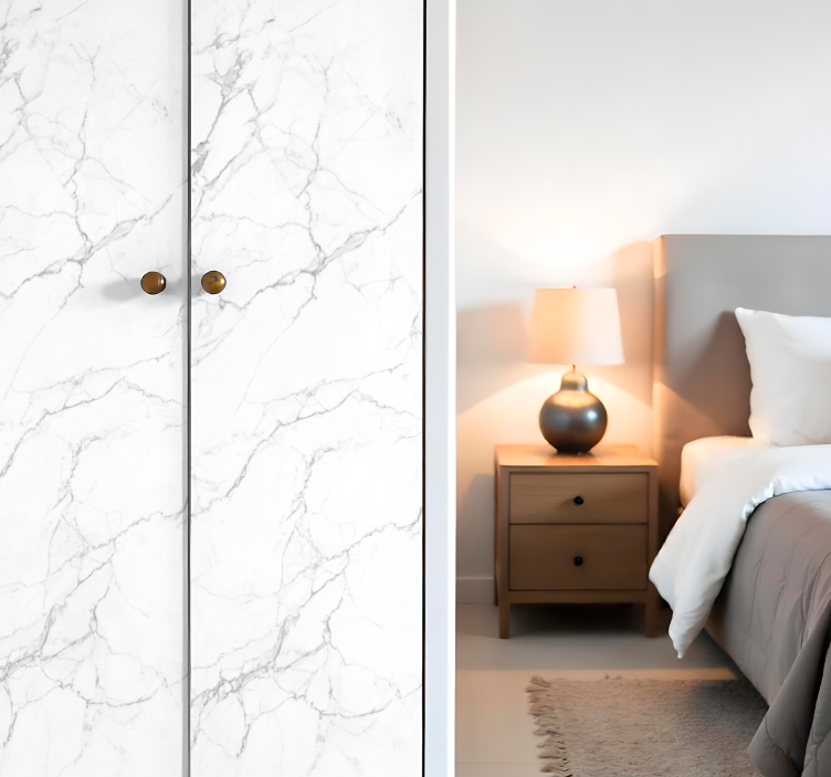 Naljepnice za namještaj bijeli mramor - TenStickers