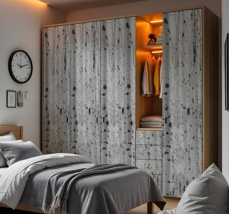 Naljepnice za namještaj crno-bijelo drveće - TenStickers