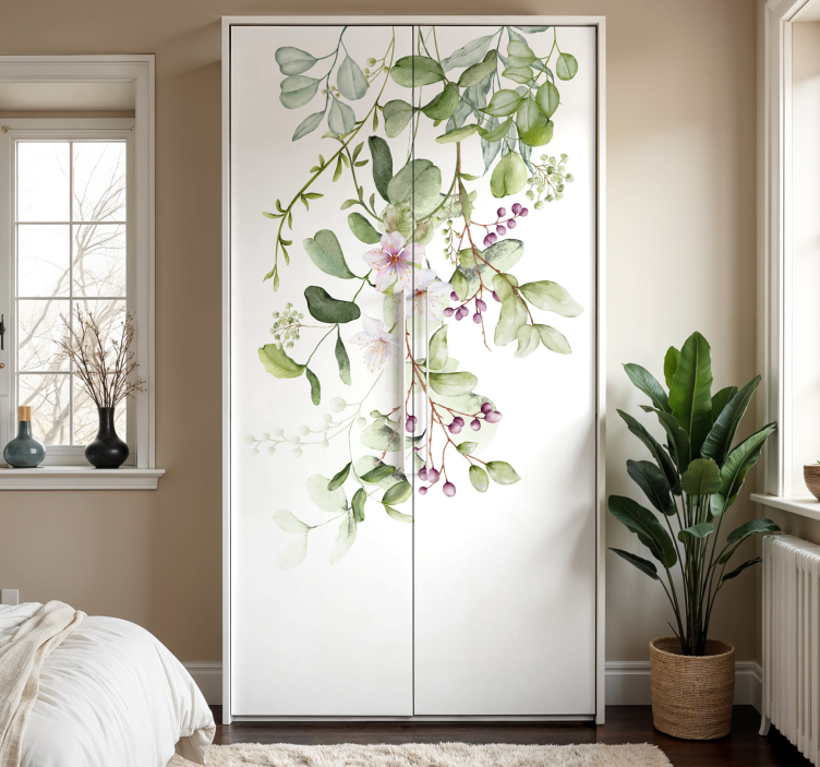 Naljepnice za namještaj cvijeće i lišće - TenStickers