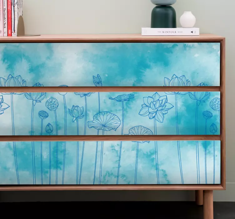 Naljepnice za namještaj elegantna cvjetna inspiracija - TenStickers