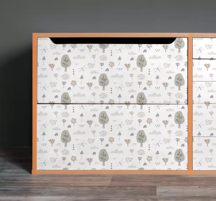 Naljepnice za namještaj s maštovitim uzorkom drveća - TenStickers