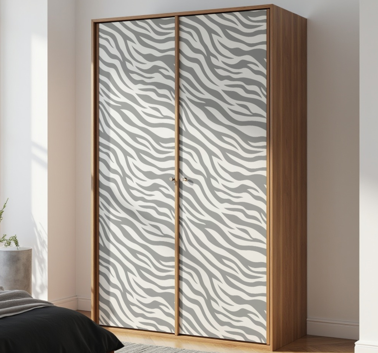 Naljepnice za namještaj siva zebra - TenStickers