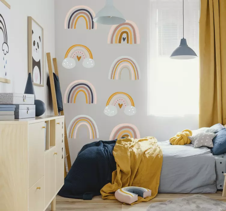 Naljepnice za zid dječje sobe boho duge - TenStickers