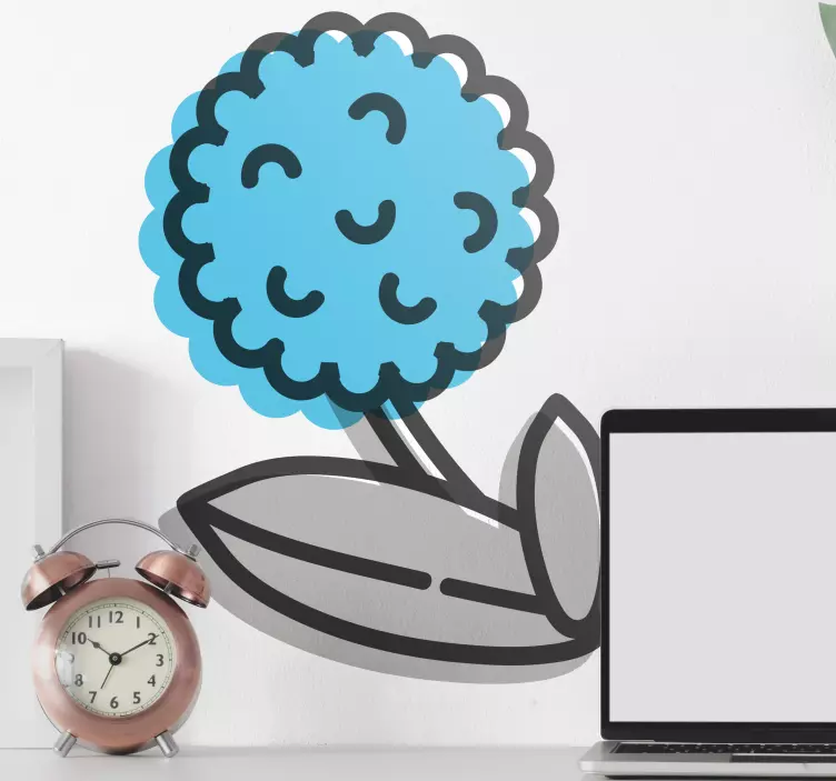 Naljepnice životinje s razigranim cvjetnim elementima - TenStickers