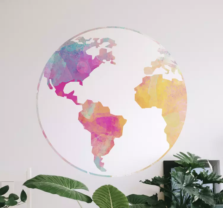 Naljepnice životinje s šarenim geografskim motivima - TenStickers