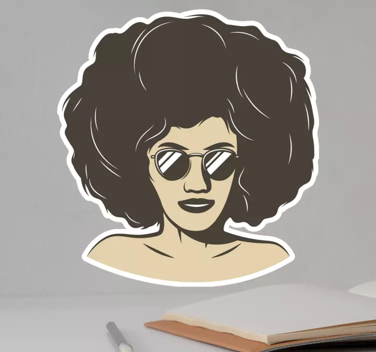 Naljepnice životinje stilizirana afro žena - TenStickers