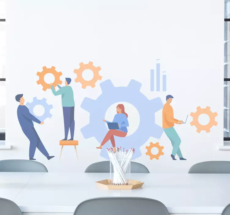 Naljepnice životinje tim i zupčanici - TenStickers